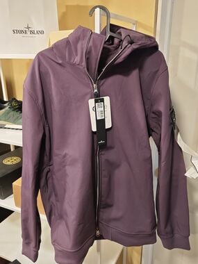 Stone Island Purple Hooded Zip Jacket
